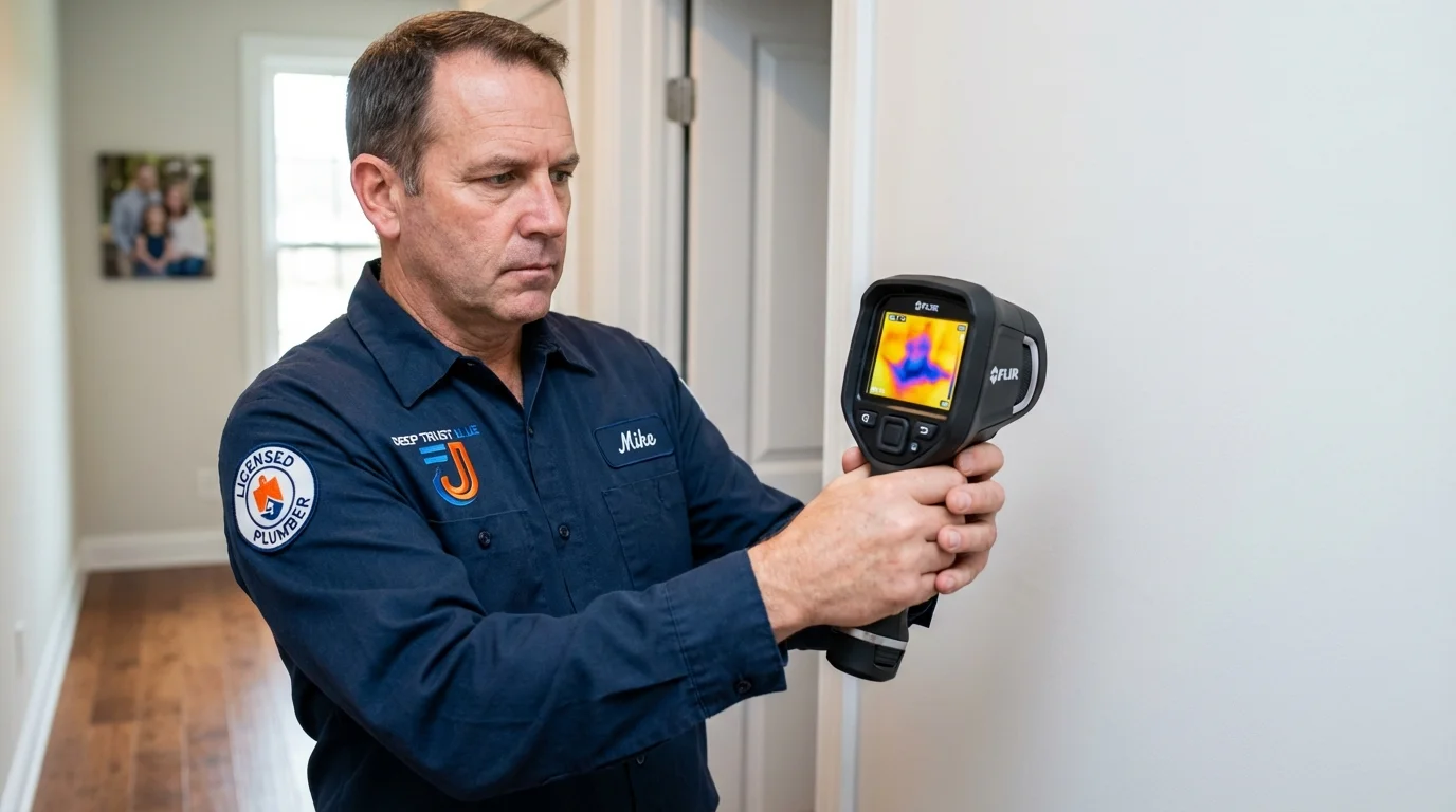 Thermal imaging leak detection by Johns Plumbing LLC in East Greenbush